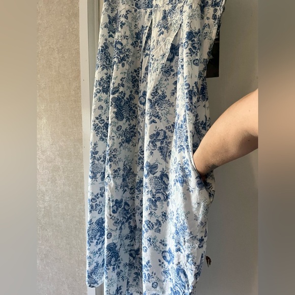 Sevya Handmade Blue Floral Dress - Picture 5 of 8